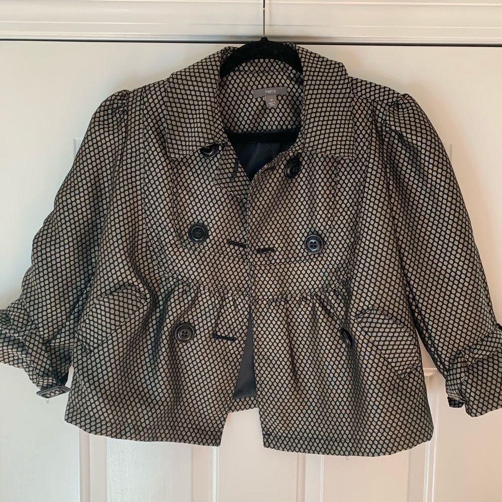 EUC Pewter & Black Swing Blazer